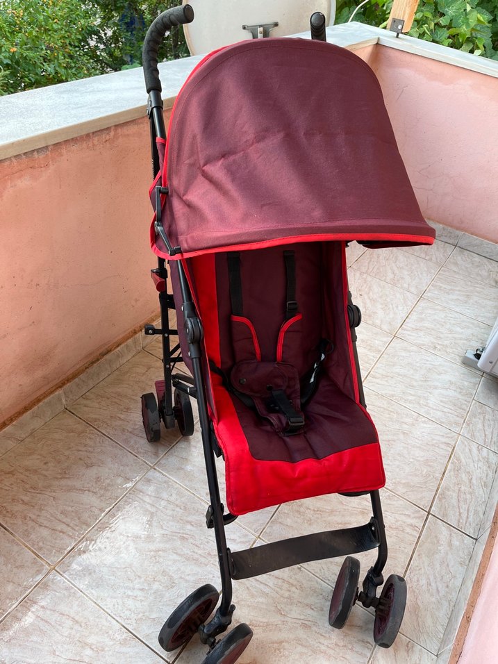 Kraft marka Bordo ve Kırmızı renk Bebek Arabası - Görsel 3