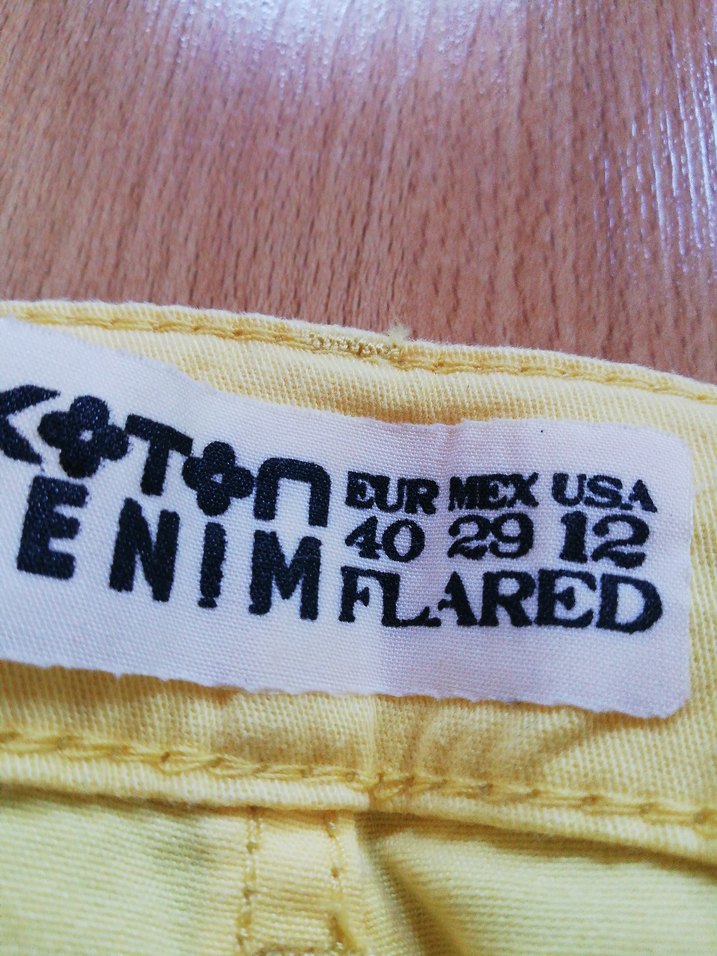 Pembe ve Sarı Kadın Pantolon - Görsel 4