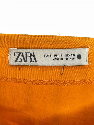 s Beden turuncu Renk Zara Kısa Elbise %70 İndirimli.