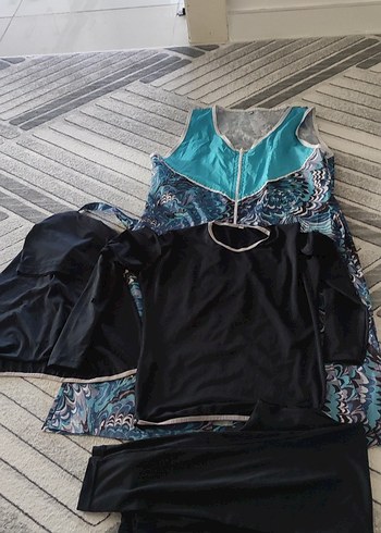 Mavi Bağlama Desenli Uzun Hasema - Görsel 5