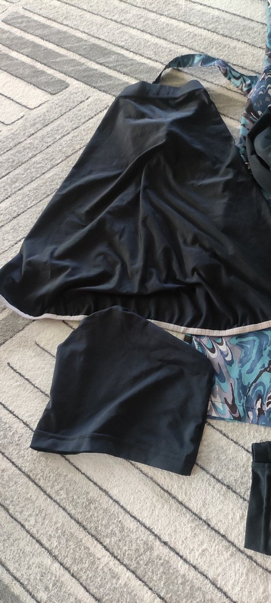 Mavi Bağlama Desenli Uzun Hasema - Görsel 3