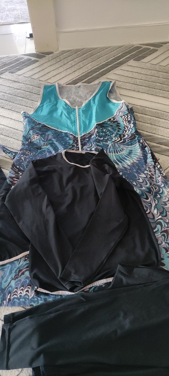 Mavi Bağlama Desenli Uzun Hasema - Görsel 2