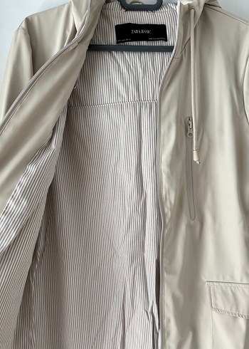 s Beden Zara Bej Kapüşonlu Regular Fit Kadın Ceket