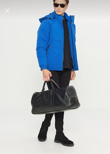 Altınyıldız Mavi Erkek Fermuarlı Dış Giyim Mont - Görsel 3