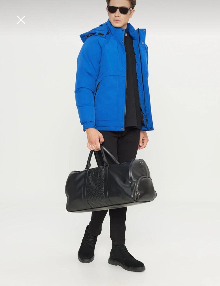 Altınyıldız Mavi Erkek Fermuarlı Dış Giyim Mont - Görsel 3