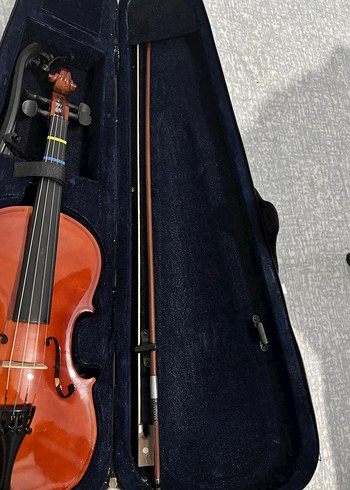 Karanlık Kahverengi Keman ve Yay Seti - Görsel 3