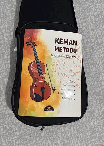 Karanlık Kahverengi Keman ve Yay Seti - Görsel 6