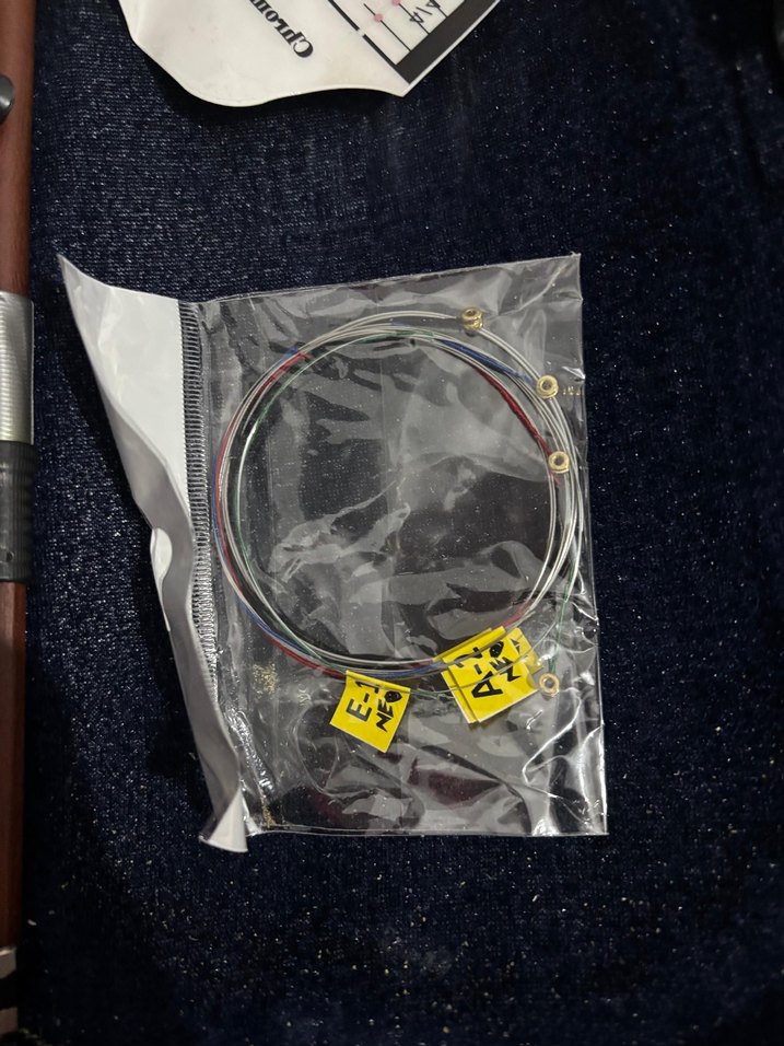 Karanlık Kahverengi Keman ve Yay Seti - Görsel 4