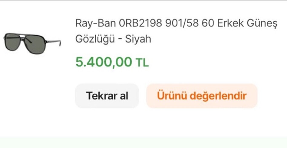 Ray Ban Rayban erkek güneş gözlüğü