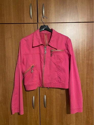 Y2K Pembe Crop Ceket