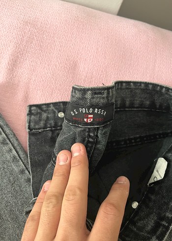 U.S Polo Assn. Düğmeli Gri Denim erkek Jean