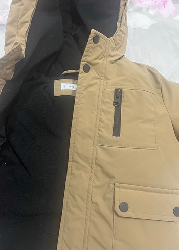 Mango Kapüşonlu Erkek Çocuk Bej Mont