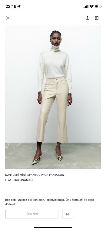 Zara deri pantalon
