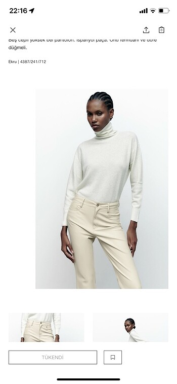 s Beden Zara deri pantalon