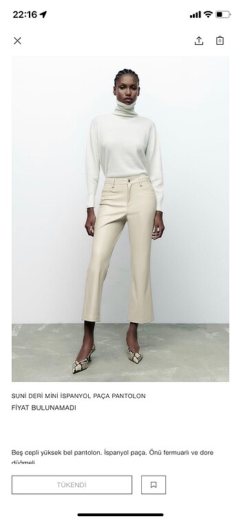 Zara deri pantalon