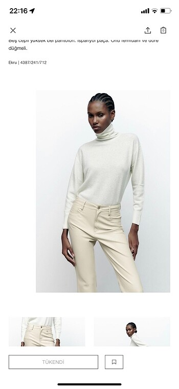 Zara Zara deri pantalon