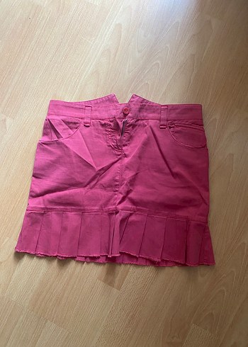 Piliseli Pembe Mini Etek