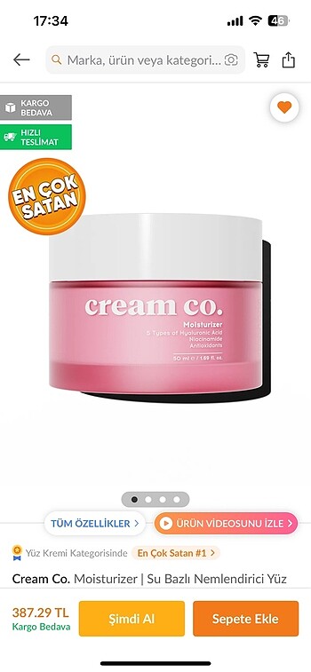 Cream co nemlendirici