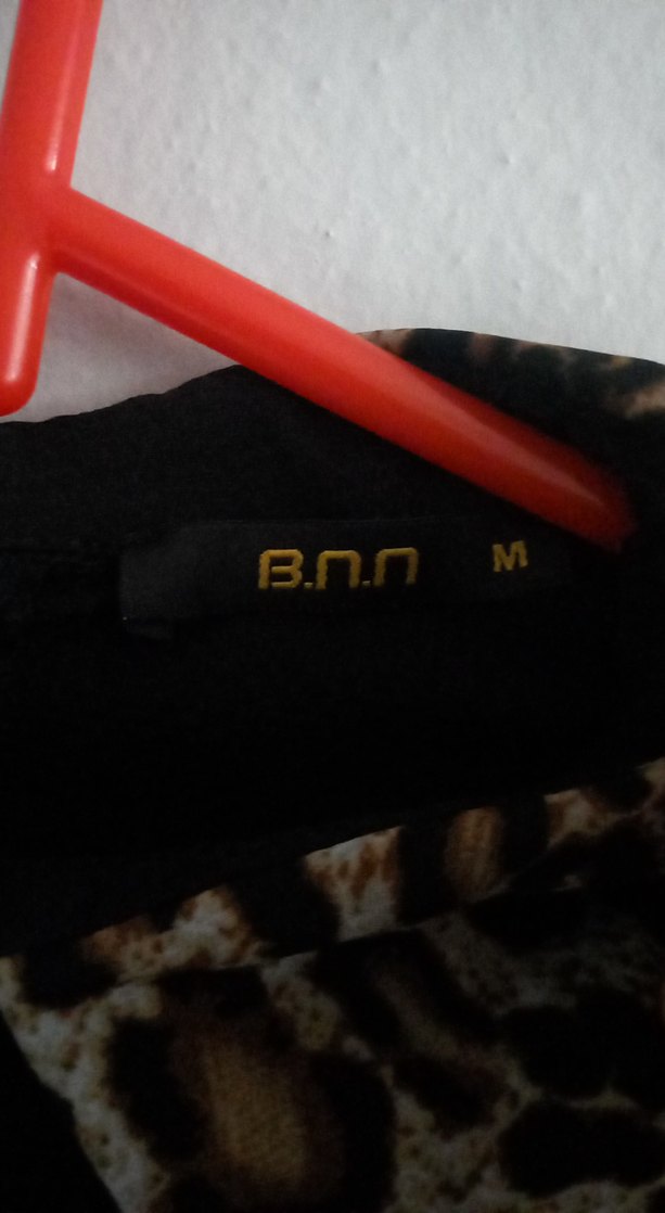 Siyah Leopar Desenli Uzun Kadın Tunik - Görsel 4