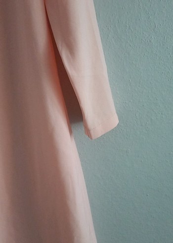 Pembe Nakışlı Uzun Kadın Tunik - Görsel 3