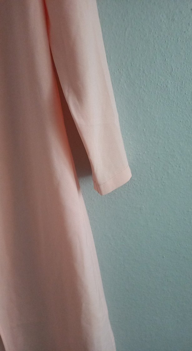 Pembe Nakışlı Uzun Kadın Tunik - Görsel 3