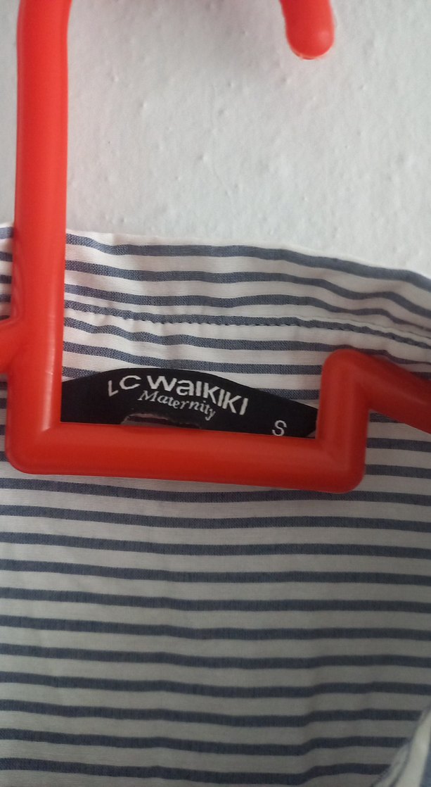 Düğmeli Çizgili Kadın Gömlek - Görsel 3