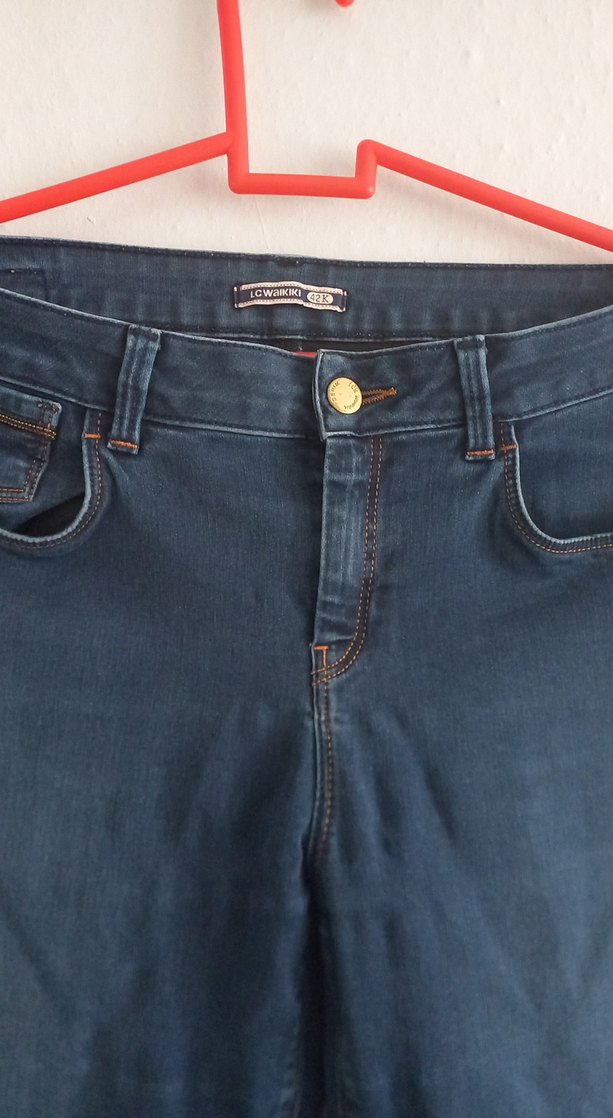 Lacivert Kadın Denim Pantolon - Görsel 5