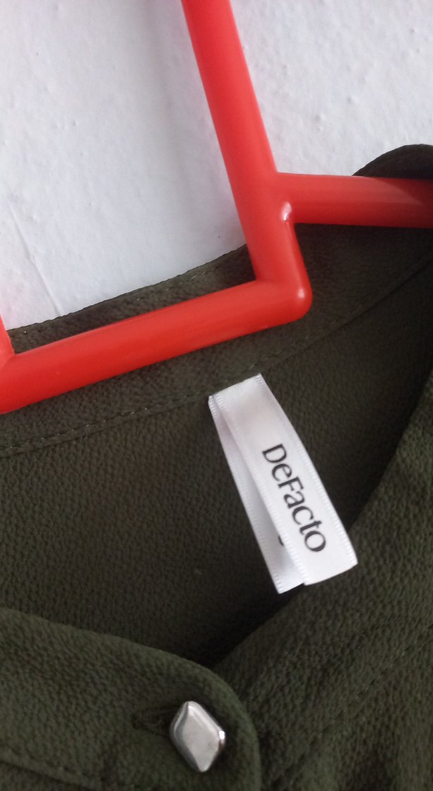 Kadın Haki Uzun Kollu Salaş Tunik - Görsel 3