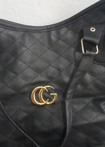 Siyah Deri Tokalı Kadın Çanta - Görsel 2