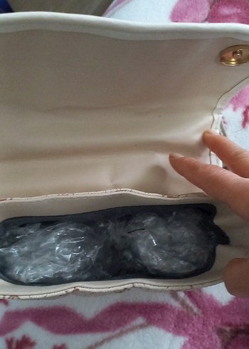 Bej Baskılı Kadın Omuz Çantası - Görsel 5