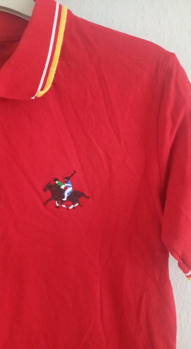 Düğmeli Kırmızı Erkek Polo Tişört - Görsel 2