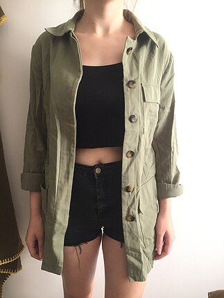 Haki Rengi Oversize Ceket