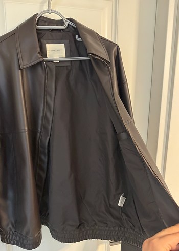 Kahverengi Deri Kadın Ceket Bel Detaylı - Görsel 3