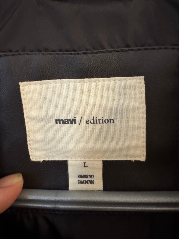 Kahverengi Deri Kadın Ceket Bel Detaylı - Görsel 2