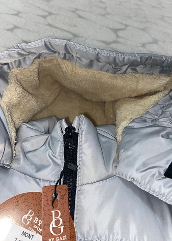 Gri Kısa erkek çocuk Kış Montu - Görsel 4