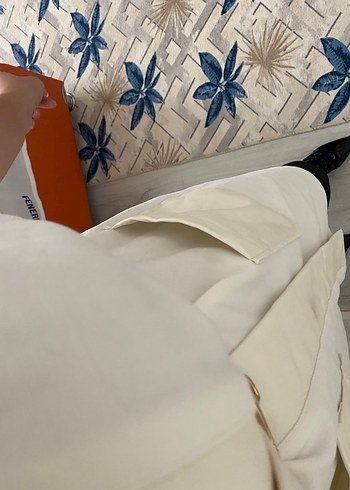 Beyaz Midi Kadın yelek çeket - Görsel 4