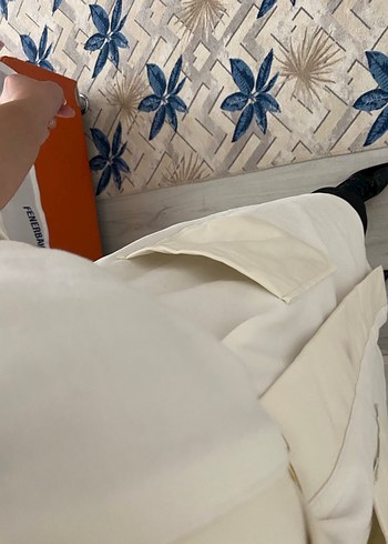 Beyaz Midi Kadın yelek çeket - Görsel 3