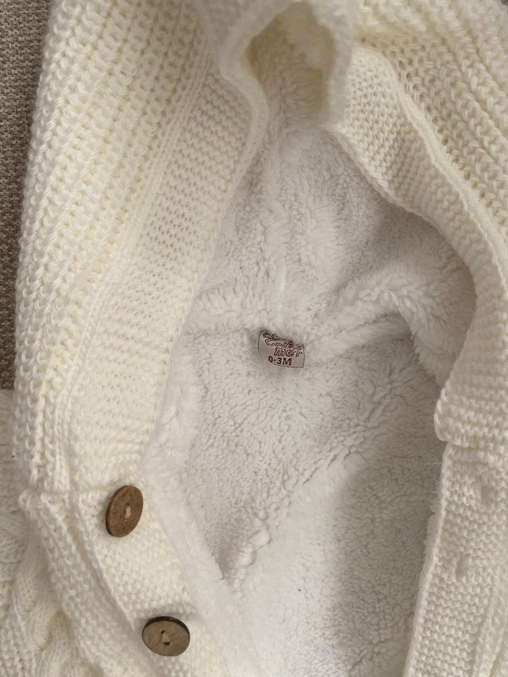 İçi polarlı welsoft Kapüşonlu Bebek Tulumu - Görsel 2