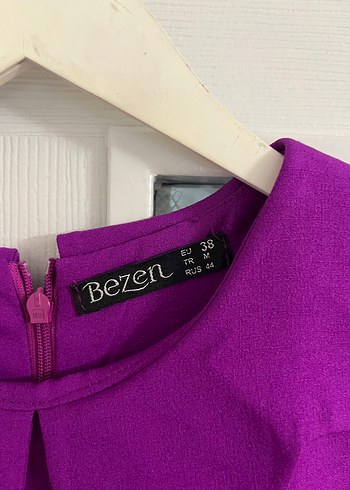 38 Beden mor Renk Diger Mor Uzun Kemerli Kadın Elbise