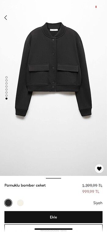 Mango Mango pamuklu bomber ceket