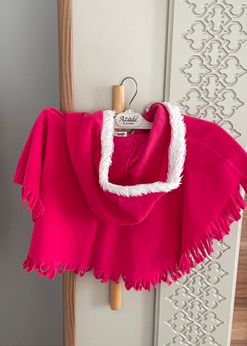 Pembe Püsküllü Nakışlı Kız Panço - Görsel 2