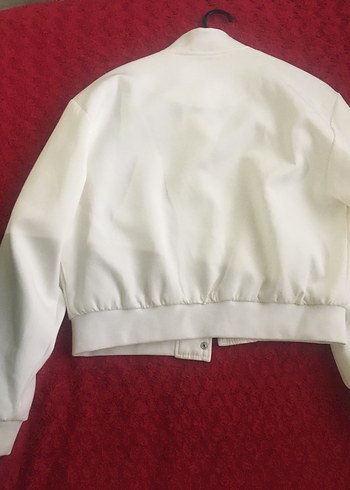 Düğmeli Beyaz Midi Kadın Ceket - Görsel 3