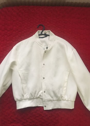 Düğmeli Beyaz Midi Kadın Ceket - Görsel 2