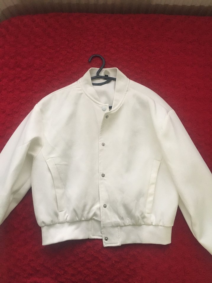 Düğmeli Beyaz Midi Kadın Ceket - Görsel 2