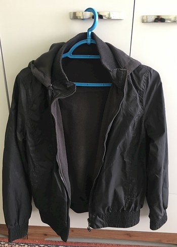 Siyah Fermuarlı Kadın Spor Ceket - Görsel 2