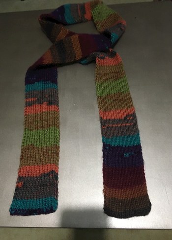 Renkli Örgü Bohem Kadın Şal - Görsel 2