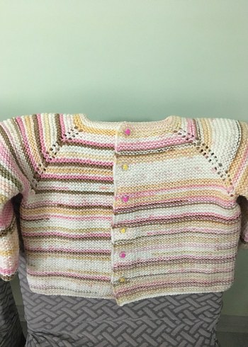 Kız Çocuk Bohem Çok Renkli Triko Hırka - Görsel 3
