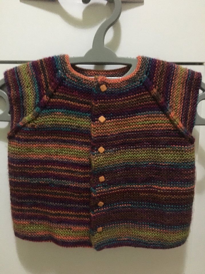 Kız Çocuk Çok Renkli Örgü Yelek - Görsel 3