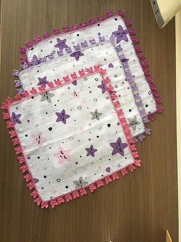 Tasarımcı Bebek mendil 3 lü set