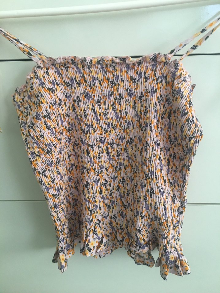 Pembe Bağcıklı Düğmeli Bohem Bluz - Görsel 2